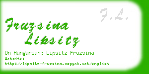 fruzsina lipsitz business card